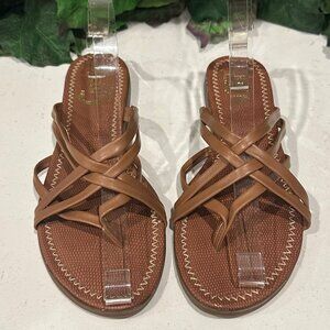 Circus By Sam Edelman Brown Strappy Sandals - Size 9M / 39 - All Man Made Materi